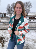 "Follow Your Arrow" Snap Button Down Aztec Jacket - Green