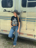 "This Country Needs More Cowboys" Graphic Tee - Black