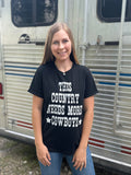 "This Country Needs More Cowboys" Graphic Tee - Black