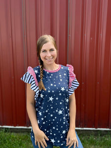 "The Star Spangled Banner" Ruffle Top