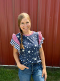 "The Star Spangled Banner" Ruffle Top