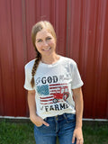 "So God Made A Farmer" Flag & Tractor Tee