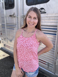 "I Can Feel It" Pink Leopard Print Tank