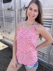 "I Can Feel It" Pink Leopard Print Tank