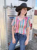 "Creek Will Rise" Serape V-Neck Top