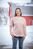 "Here You Come Again" Long Sleeve Henley Top - Pink